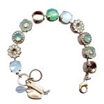 Mariana Bracelet Beautiful Topaz, Pacific Opal, Clear, & White Opal Austrian Crystals Seaside Day Nirvana Coll.