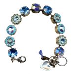 Bracelet By Mariana Woman Gorgeous Turquoise and Pacific Opal Swarovski Crystals