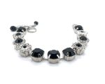 Bracelet By Mariana Sweet Summer Coll. Exquisite Jet Black & Clear Swarovski Crystals - Image 2