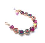Bracelet By Mariana Woman Fancy Indian Pink and Purple Swarovski Crystals-RG - Image 2