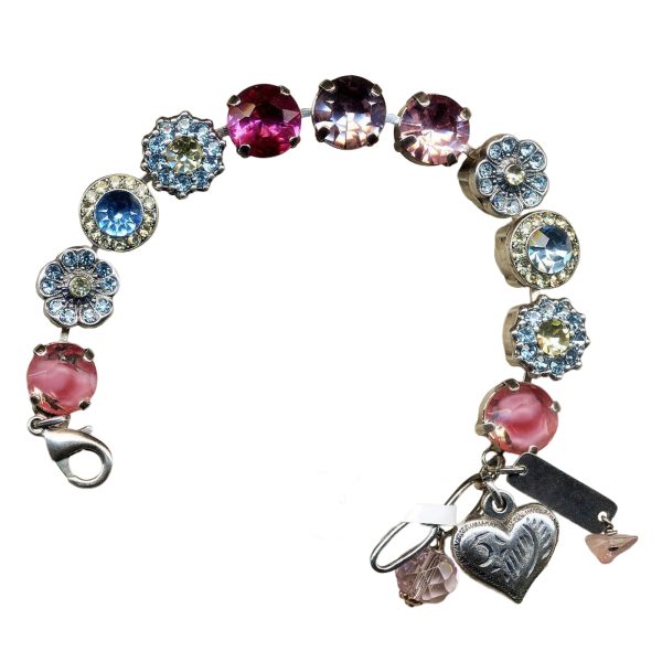 Mariana Bracelet Timeless Vintage Rose, Aquamarine, Jonquil, Fuchsia, & Rose Delite Austrian Crystals My Treasures Coll.