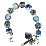 Mariana Bracelet Floral in Blues, Amber, Yellow, & AB Austrian Crystals Ocean Breeze Gypsy Soul Coll. - Image 3