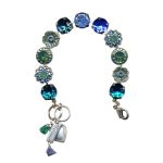 Mariana Bracelet Exquisite Capri Blue, Blue Zircon, Green Opal, Marbled Stone, & AB Austrian Crystals Julia Icons Coll. - Image 2