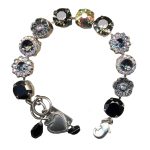 Mariana Bracelet Elegant Jet, Smokey Gray, & Iridescent Clear Austrian Crystals Tuxedo Paradise Coll. - Image 3