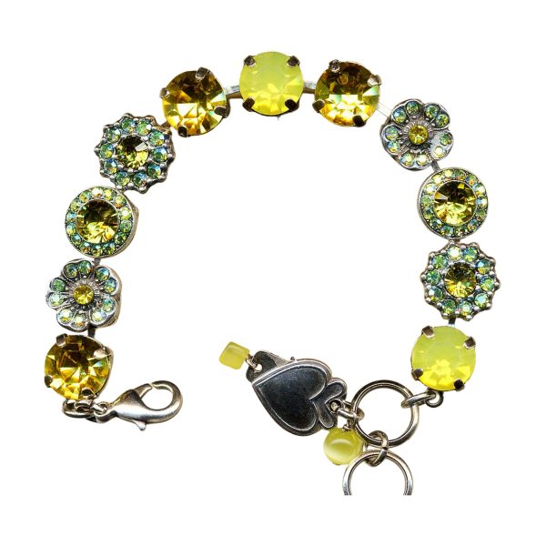Mariana Bracelet Shimmering Lime, Jonquil, & Yellow Opal Austrian Crystals My Treasures Coll.