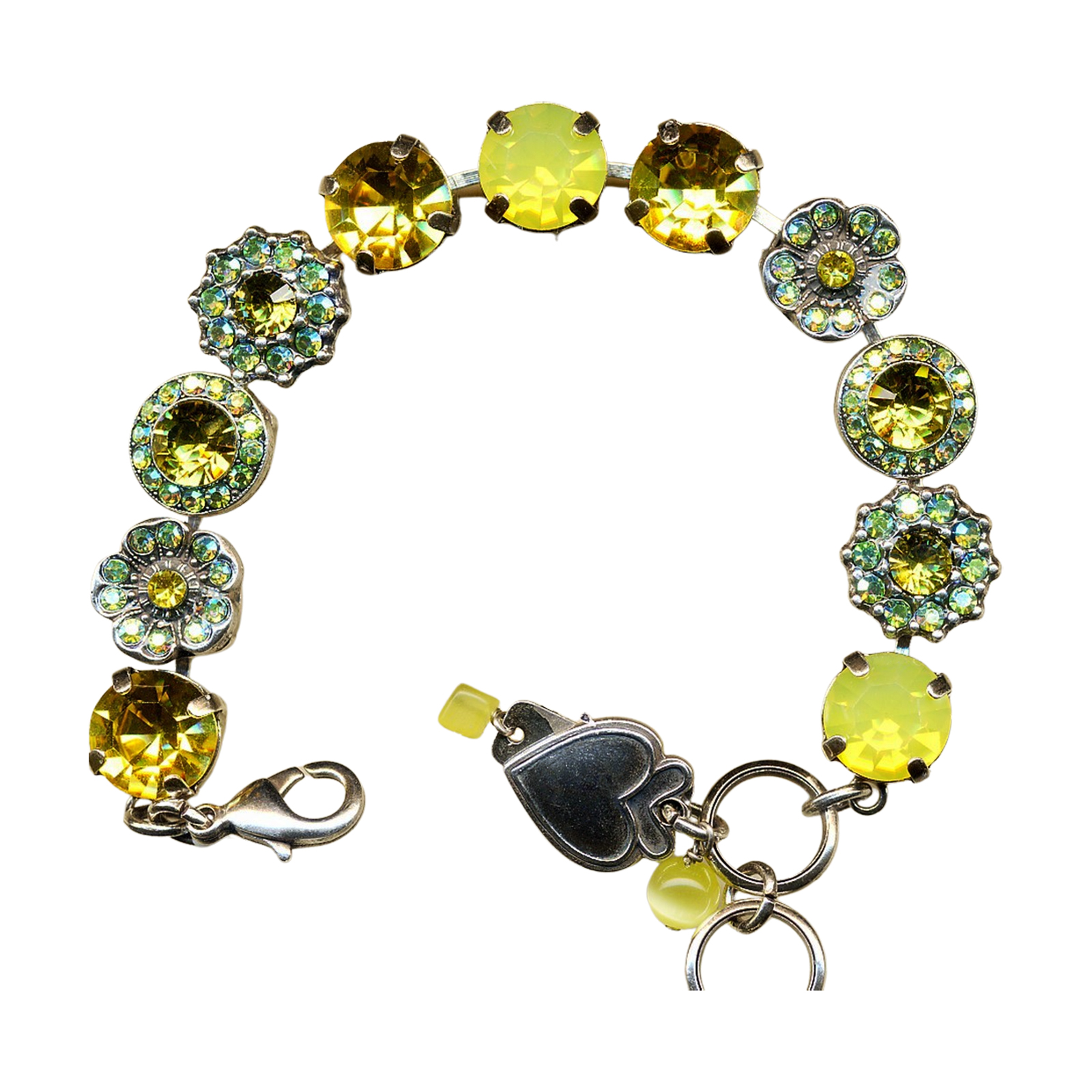 B-4084-385-SP(1) Mariana Bracelet Shimmering Lime, Jonquil, & Yellow Opal Austrian Crystals My Treasures Coll. - Image 1
