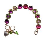 Mariana Bracelet Charming Fuchsia, Amethyst & Olivine Austrian Crystals My Treasures Coll. - Image 2