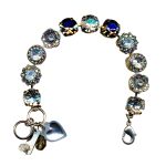 Bracelet By Mariana Woman Black Diamond and Moonlight Swarovski Crystals - Image 2