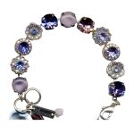 Bracelet By Mariana Woman Elegant Tanzanite and Purple Opal Swarovski Crystals - Image 2