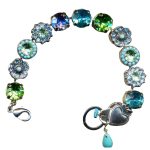 Bracelet By Mariana Woman Charming Turquoise and Aquamarine Swarovski Crystals - Image 3