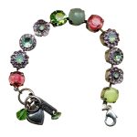 Bracelet By Mariana My Treasures Coll. Precious Light Grey and Rose Swarovski Crystals