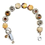 Mariana Bracelet Fashionable Floral Amber, White Opal, & Aurum Austrian Crystals My Treasures Coll. - Image 3
