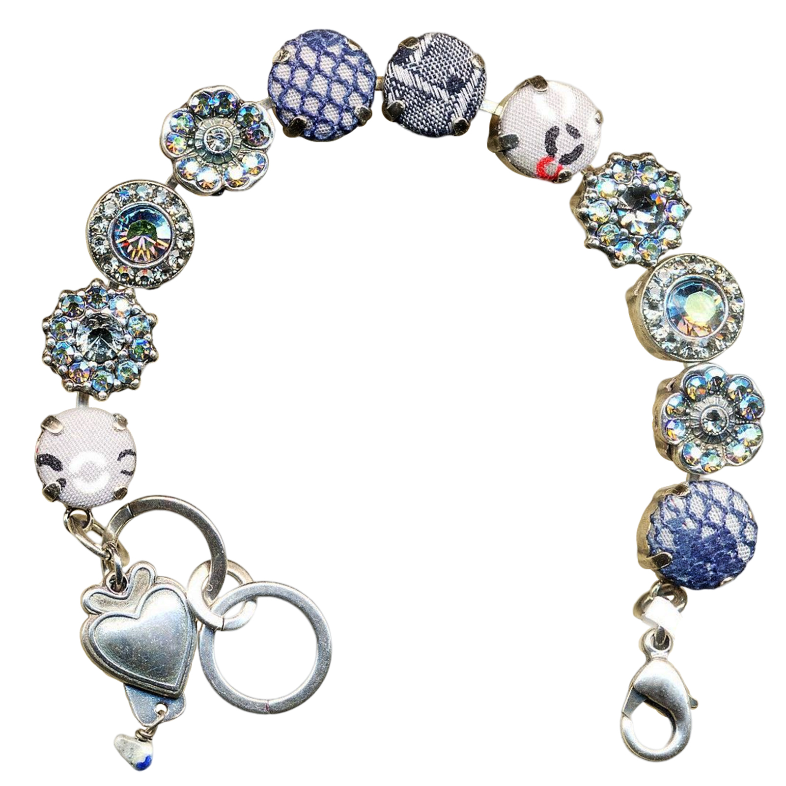 B-4084-7460-SP(1) Bracelet By Mariana Woman Floral Light Azore and AB Swarovski Crystals - Image 1