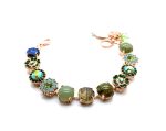 Mariana Bracelet Chrysocolla Mineral, Emerald, Pacific Opal, & Green Opal Austrian Crystals My Treasures Coll. - Image 3