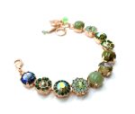Mariana Bracelet Chrysocolla Mineral, Emerald, Pacific Opal, & Green Opal Austrian Crystals My Treasures Coll. - Image 2