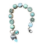 Mariana Bracelet Turquoise Mineral, Pacific Opal, & Air Blue Opal Austrian Crystals My Treasures Coll. - Image 2