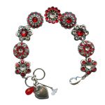 Mariana Bracelet Stunning Floral Light Siam & Clear Austrian Crystals My Treasures Coll. - Image 2