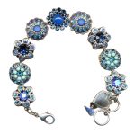 Mariana Bracelet Turquoise Mineral, Blue Opal, Vitrail Light, Sapphire, & Aquamarine Austrian Crystals My Treasures Coll. - Image 3