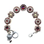 Bracelet By Mariana Elegant Pearl Mineral and Siam Swarovski Crystals - Image 2