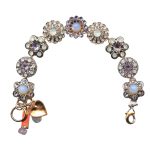 Mariana Bracelet Simply Elegant Opalite Mineral & Violet Austrian Crystals My Treasures Coll.