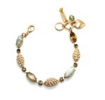 Bracelet By Mariana Woman Howlite Mineral and Lt. Colorado Topaz Swarovski Crystals