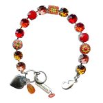 Mariana Bracelet Sassy Red, Coral, Orange, Jonquil, Orange Opal, Red Coral, & Peach Austrian Crystals Strength Inspiration Coll. - Image 3