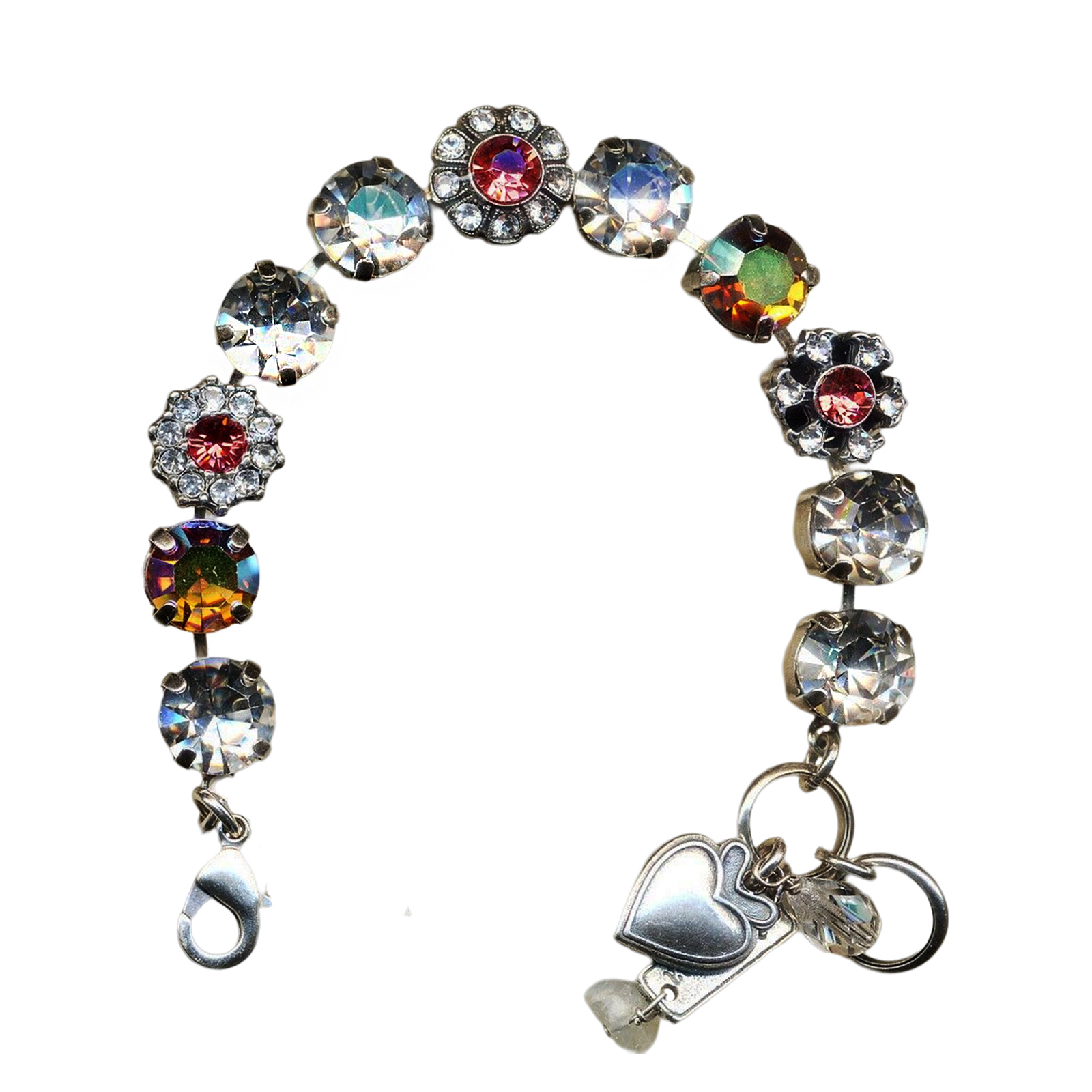 B-4174-001-2-SP(1) Mariana Bracelet Brilliant Clear, Smoked Topaz & Lt Rose Austrian Crystals My Treasures Coll. - Image 1