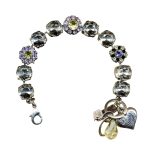 Mariana Bracelet Shimmering Clear, Jonquil Yellow & Lavender Austrian Crystals My Treasures Coll. - Image 2