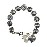 Bracelet By Mariana Woman Faceted Floral Clear and AB Swarovski Crystals - Image 2