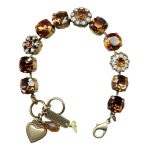 Bracelet By Mariana Woman Alluring White Opal and Smoked Topaz Swarovski Crystals - Image 3