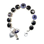 Mariana Bracelet Gorgeous Navy Blue & Jet Black Austrian Crystals My Treasures Coll. - Image 3