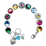 Mariana Bracelet Sassy Rose, Yellow, Emerald, Aqua Blue, Chrysolite Opal, & Green Opal Austrian Crystals My Treasures Coll. - Image 3