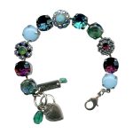 Mariana Bracelet Sophisticated Turq, Blue Zircon, Emerald, Amethyst, & AB Austrian Crystals Discover Inspiration Coll.