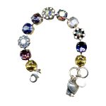Mariana Bracelet Floral in Chalk White, Vitrail Light, Yellow, Amethyst & Sapphire Austrian Crystals My Treasures Coll. - Image 3