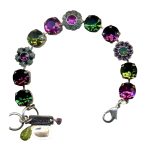 Mariana Bracelet Elegant Amethyst, Emerald, Olivine, & Pacific Opal Austrian Crystals My Treasures Coll. - Image 2