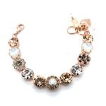 Bracelet By Mariana Elegant Black Diamond and Peach Swarovski Crystals