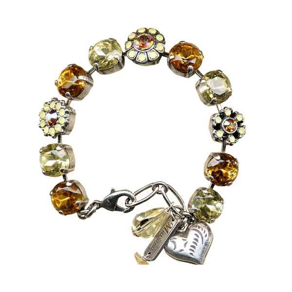 Bracelet By Mariana Woman Sassy Orange and Yellow Opal Swarovski Crystals