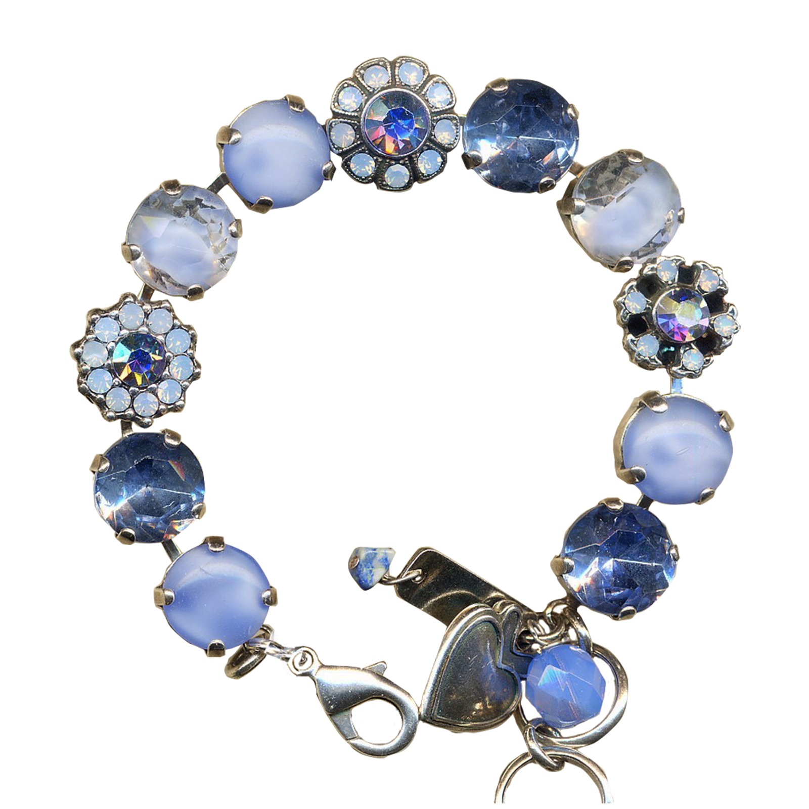 B-4174-120-SP(1) Bracelet By Mariana Woman Gorgeous Opal and Sapphire Swarovski Crystals - Image 1