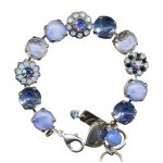Bracelet By Mariana Woman Gorgeous Opal and Sapphire Swarovski Crystals - Image 3