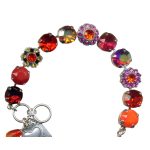 Mariana Bracelet Stunning Siam, Drk Red Coral, Jonquil, Fireopal, Hyacinth, Fuchsia, Rose, Orange Opal, & AB Austrian Crystals My Treasures Coll. - Image 3