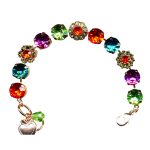 Mariana Bracelet Sassy Hyacinth, Aqua Blue, Peridot, Grass Green, & Lt Amethyst Austrian Crystals Tiger Lily Icons Coll. - Image 2