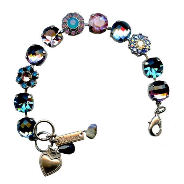 Mariana Bracelet Sophisticated Blues, Purples, Jonquil, & AB Austrian Crystals Serenity Inspiration Coll.