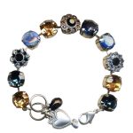 Mariana Bracelet Exude Elegance Navy Blue, Champagne, Lt Sapphire, Marbled Stone, & Jet Austrian Crystals Venetian Night Dancing the Night Away Coll. - Image 2