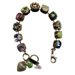 Mariana Bracelet Charming Purples, Greens, Yellows, & Blue Zircon Austrian Crystals Lilac East Meets West Coll. - Image 2