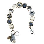 Mariana Bracelet Classy Pearl, Clear, White Opal, Montana Blue, & Foil Austrian Crystals Gardenia East Meets West Coll. - Image 3