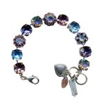 Mariana Bracelet Alluring Chrysoprase, Purple Velvet, Lt Amethyst & Lt Sapphire Austrian Crystals My Treasures Coll.