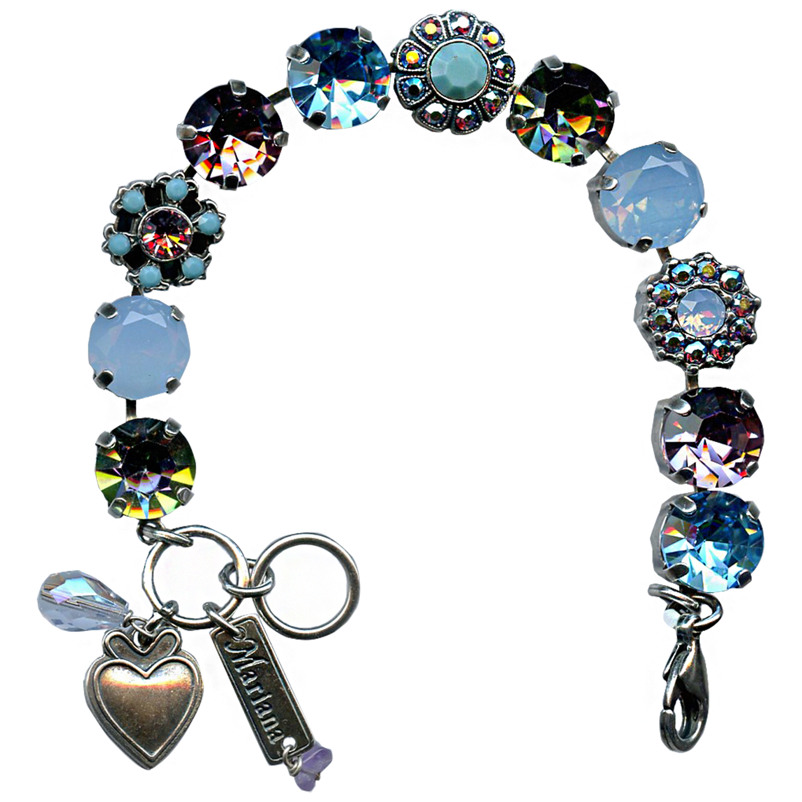 B-4174-182-SP(1) Mariana Bracelet Elegant Turq, AB, Light Sapphire, Light Amethyst & Blue Opal Austrian Crystals Rising Sun Icons Coll. - Image 1