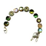 Mariana Bracelet Adorable Marbled Stone, Emerald, Golden Shadow & Luminous Green Austrian Crystals My Treasures Coll. - Image 3