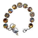 Bracelet By Mariana Woman Elegant Topaz Swarovski Crystals