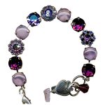Mariana Bracelet Exquisite Amethyst, Purple Velvet, Violet Opal & Tanzanite Austrian Crystals My Treasures Coll.